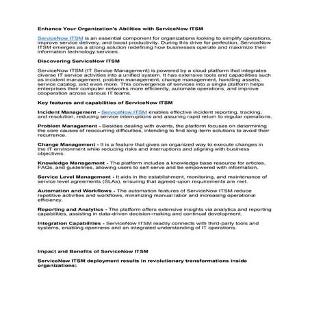 Enhance Your Organization's Abilities with ServiceNow ITSM.pdf
