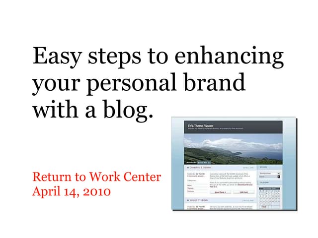 Enhance Your Personal Brand With A Blog