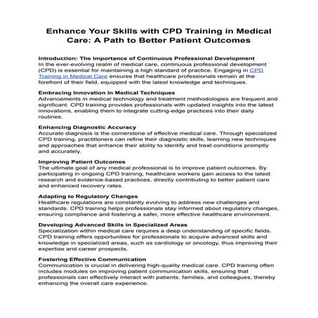 Enhance Your Skills with CPD Training in Medical Care_ A Path to Better Patient Outcomes.pdf
