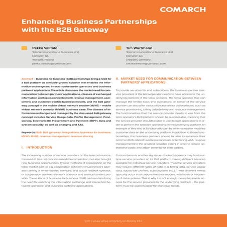 Enhancing Business Partnerships with the B2B Gateway