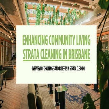 Living Strata Cleaning Brisbane in austr | PDF