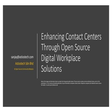 Enhancing Contact Centers Through Open Source Digital Workplace Solutions