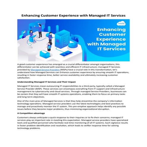 Enhancing Customer Experience with Managed IT Services