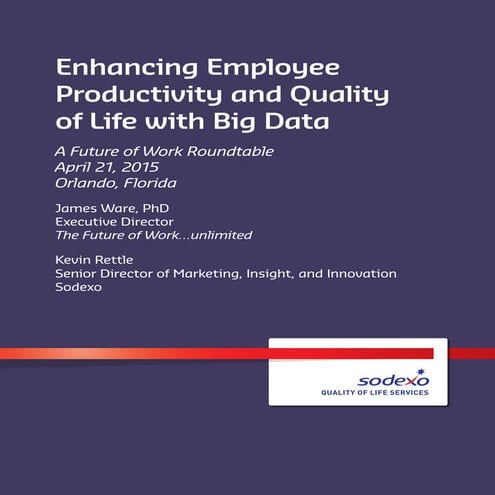 Enhancing Employee Productivity and Qualtiy of Life with Big Data