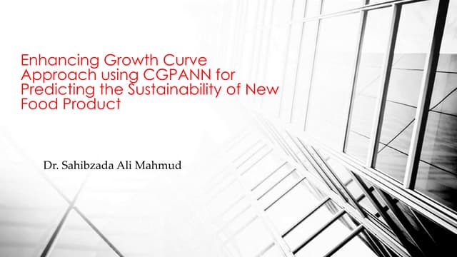 Enhancing growth curve approach using cgpann for predicting