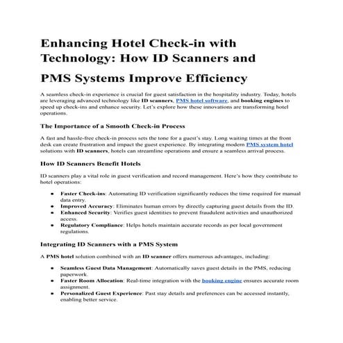 Simplifying check-in and check-out processes using a PMS.pptx