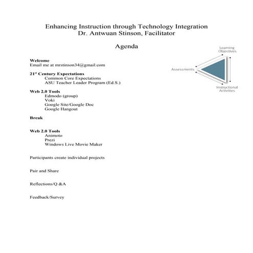 Enhancing Instruction Through Technology Integration Agenda