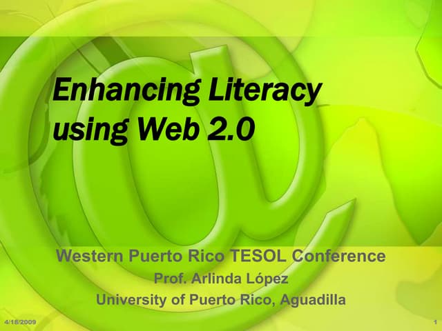 Enhancing Literacy Using Web 2