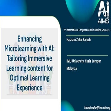 Enhancing Microlearning with AI Tailoring Immersive Learning content for optimal Learning Exp Sh.pptx