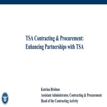 GTSC Transportation Security Day Enhancing partnerships with TSA