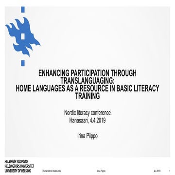 Enhancing participation through translanguaging