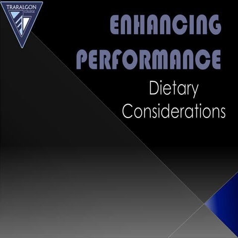 Enhancing performance   diet