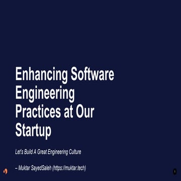 Enhancing Software Engineering Practices at Our Startup.pptx