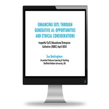 Enhancing SoTL through Generative AI -- Opportunities and Ethical Considerati...