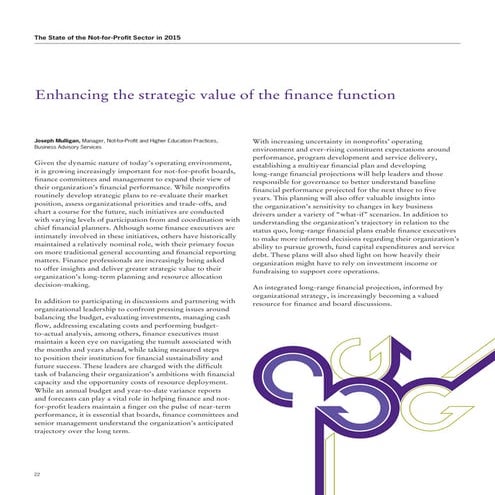 Enhancing the strategic value of the finance function