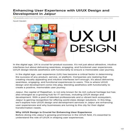 Enhancing User Experience with UIUX Design and Development in Jaipur.pdf