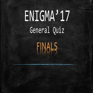 Enigma finals