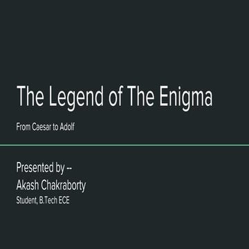 The Enigma and How it was Cracked