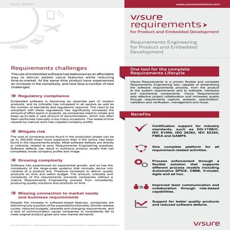 Visure Requirements for Product and Embedded Devolpment - Visure Solutions - ...