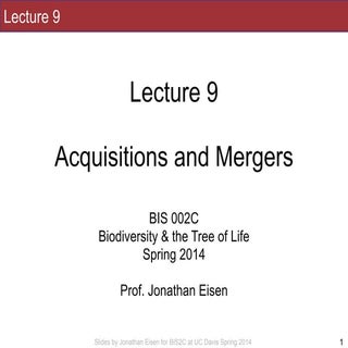 BIS2C. Biodiversity and the Tree of...