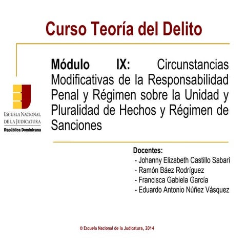 ENJ-2-301: Presentación Módulo IX Curso Teoría del Delito AJP (2)