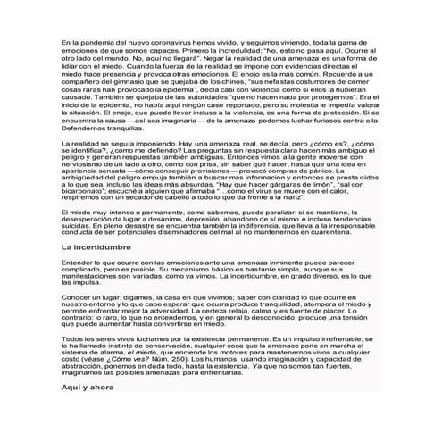 En la pandemia del nuevo coronavirus hemos vivido