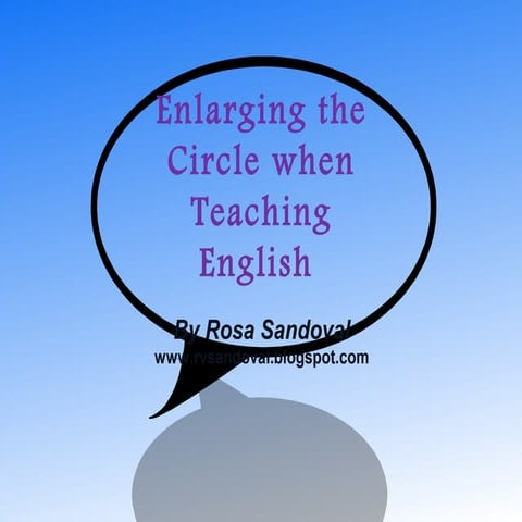 Enlarging the circle when teaching english