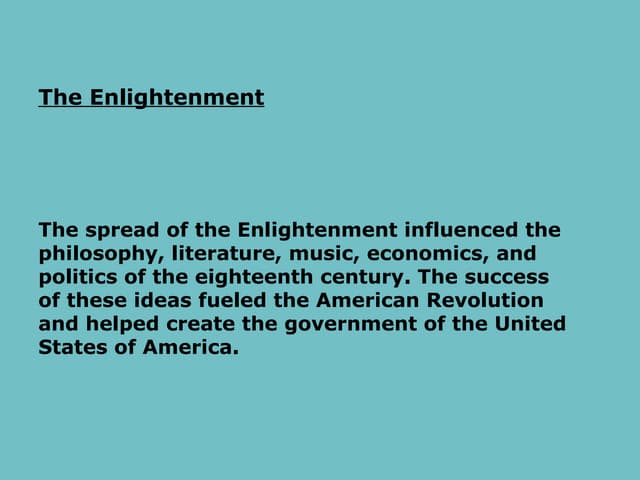 Enlightenment 2012-2013
