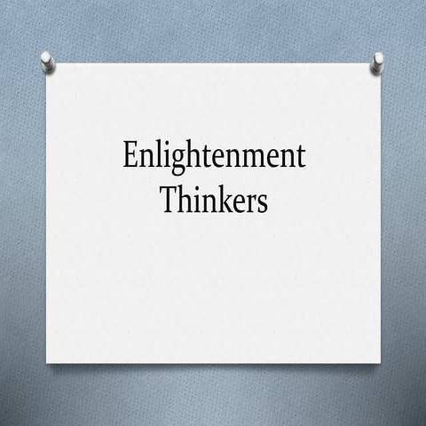 Enlightenment Thinkers
