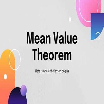 Templet PPT EN Mean Value Theorem by Slidesgo | PPTX