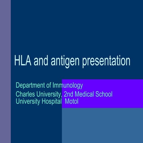 HLA and antigen presentation