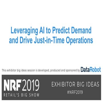 Leveraging AI to Predict Demand and Drive Just-in-Time Operations