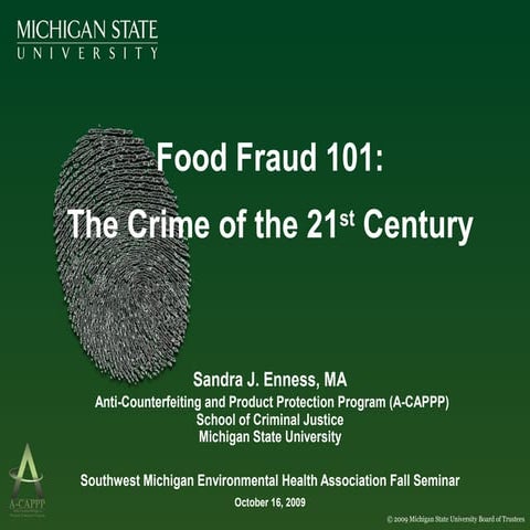 Enness sw meha fall conf 101609