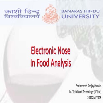 Electronic nose in Food Analysis
