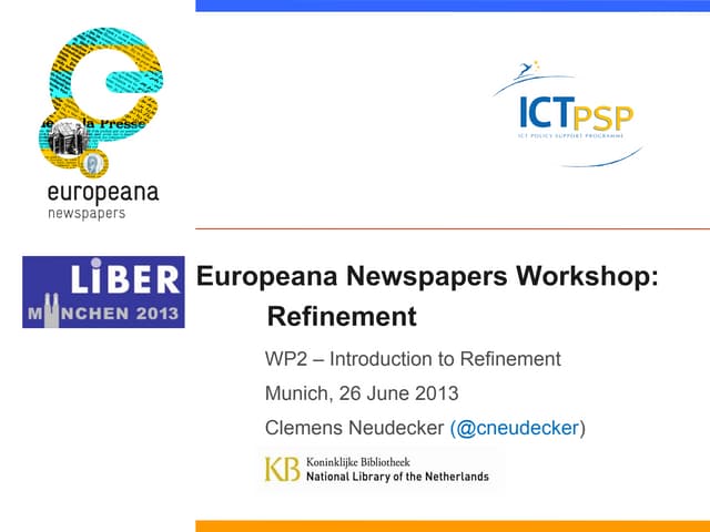 Europeana Newspapers wp2 liber2013