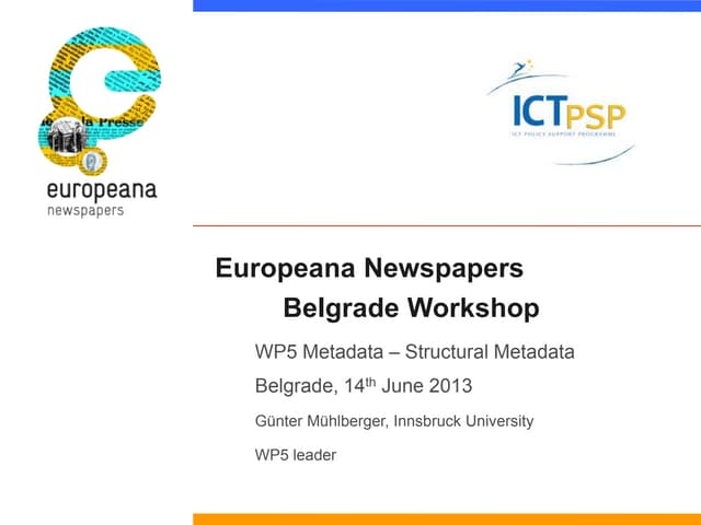 ENP Belgrade WS Metadata