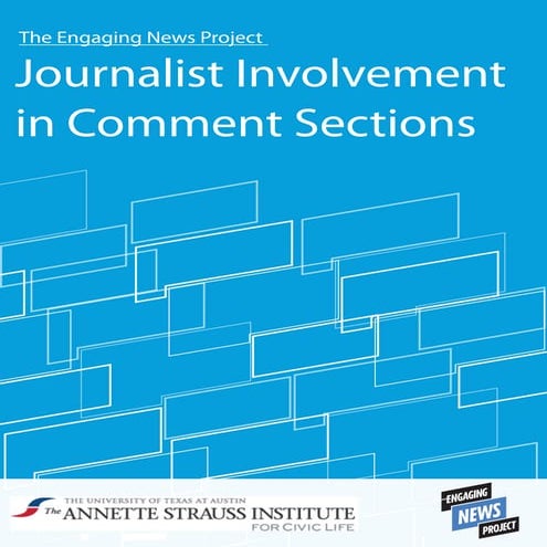 Journalist Involvement  in Comment Sections
