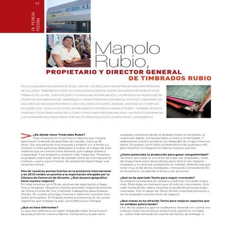 Manolo Rubio: "TACTIO me ha ayudado a tomar las mejores decisiones para mi negocio"