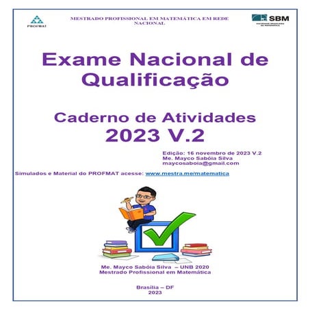 Exame nacional de qualificação Caderno de Atividades com Gabaritos