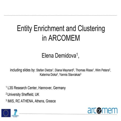 Arcomem training – Enrichment Advanced (update)