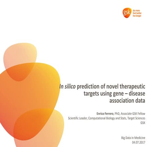 In silico prediction of novel therapeutic targets using gene - disease ...