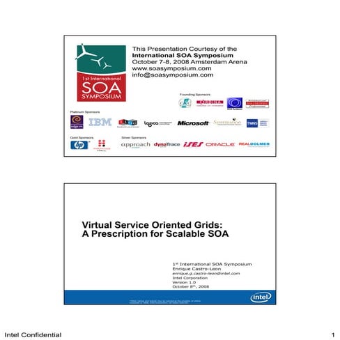 Enrique  Castro Leon    Virtual  Service Oriented Grids