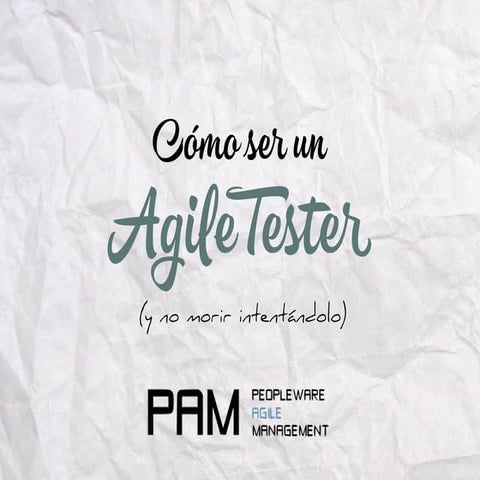 Enrique Sánchez. Cómo ser un agile tester (y no morir intentándolo)