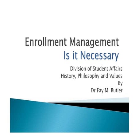 Enrollment management presentation website