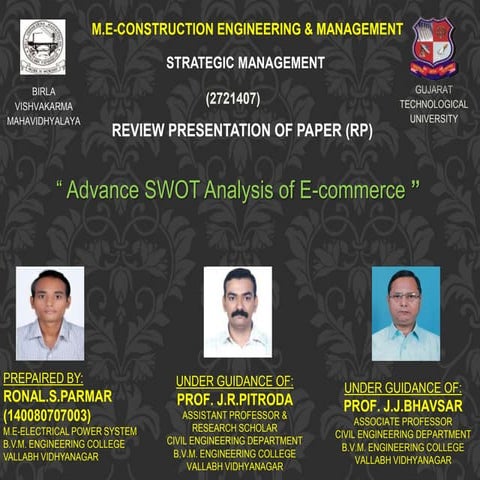 Advance SWOT Analysis of E-commerce 