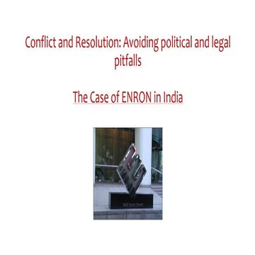 Enron conflict and resolution