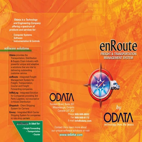En Route Brochure - Odata Logistics