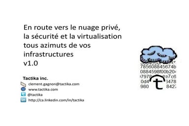 En route vers le cloud privé CQSI2012 v1.0