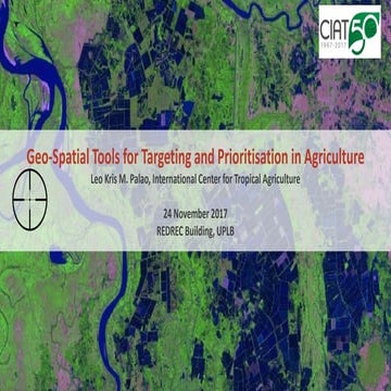 Geospatial Tools for Targeting and Prioritisation in Agriculture