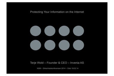 Ensafer Presentation at NSM's Security Conference 2014 in Oslo (Norway)